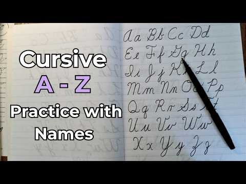 Cursive Handwriting Tutorial | Learn the Alphabet A–Z + Practice with Names