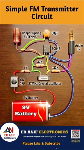 Simple FM Transmitter Circuit | #trending #shorts #viral