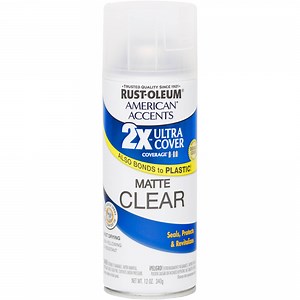Rust-Oleum American Accents Ultra Cover 2X Matte Spray Paint & Primer, Clear, 12 Oz.