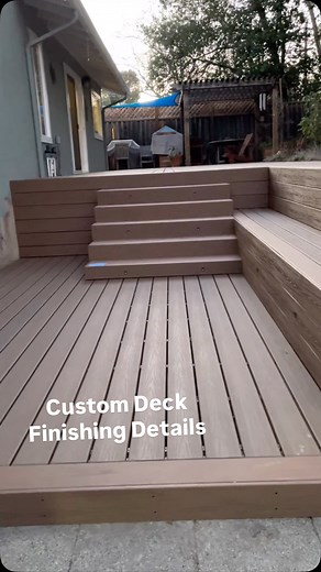 Almost finished on this new Trex Custom Deck @trexcompany really happy with the contrast of the two colors of decking #trex #trexdecking #compositedecking #construction #carpenter #deckbuilding #backyardrenovation #deck #newdeck #customdeck #diy #builder #detailsmakethedifference | Buildsbyryan