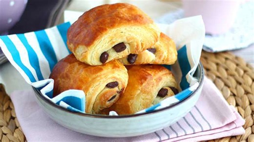 French pain au chocolat - chocolate croissant