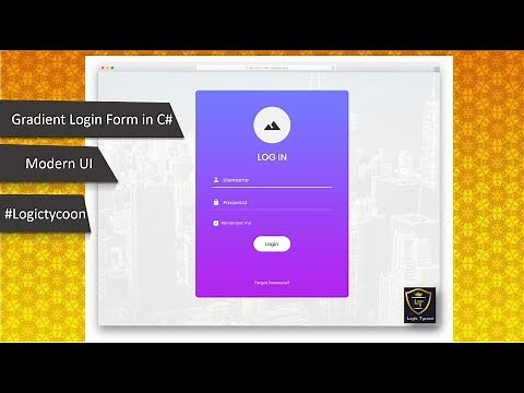 C# Modern ui Gradient Login Form
