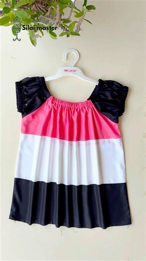 Easy Baby Top Cutting & Stitching Tutorial | Beautiful Color Block Girls Top Design | DIY Sewing