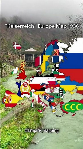 Kaiserreich Europe Map 1936 #mapping #map #europe #geography #hoi4 #countryballs #kaiserreich