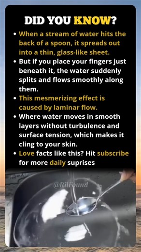 Laminar Flow Spread Out From A Spoon With Fingers