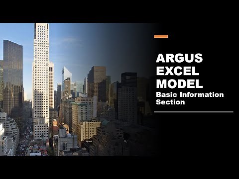 2 - ARGUS Excel Model - Basic Information Section - Real Estate Financial Modeling