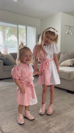 118K views · 173 reactions | Twirling just got cuter in our matching pink and white dresses.  Make every day a duet, tap to shop and score the look! ‍♀️ : @sarahmbiegel : Style 560136 | PatPat | Facebook