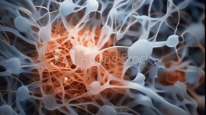 Intricate patterns of microbial growth intricately intertwined, forming an expansive and complex bacterial mat. The macro image reveals a tapestry of interconnected filaments and Abstract video