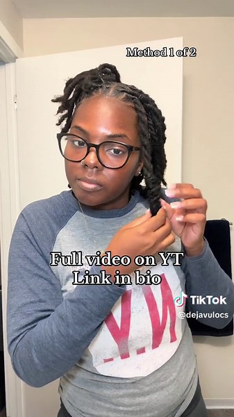 All loc styles are possible, regardless of length! I have many methods! #dejavulocs #hairtutorial #locstylesforwomen #locstyletutorial #loctiktok #loctok #shortlocstyles #locstyles #shortlocs #knotboblocs