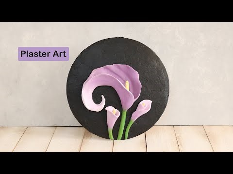 How to create Flowers with Relief Art/ Plaster Art Sculpture/Calla Lilys