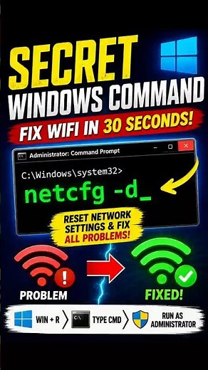 Fix Any WiFi Problem in Windows in 30 Seconds