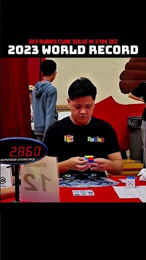 2023 Rubiks cube world record #shorts #worldrecord #rubikscube #maxpark #3x3 #puzzle #puzzlesolving
