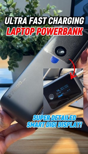 ULTRA FAST Charging Laptop Powerbank!! There is even a detailed digital display for you to see the input or output watts 😆 alongside the battery percentage! 🔋 It is able to charge your phone, laptop and other devices with its 160W PD and has a large battery capacity!! (PS you can even charge 2 laptops at once!! 😆) 🛒 Get yours now: 🌟AUKEY PB-Y63 Spark Mega 27600mAh 140W PD Ultra-Fast Charging Power Bank for Laptops & Mobile Website: https://tinyurl.com/kwt3t8ud Shopee: https://tinyurl.com/42