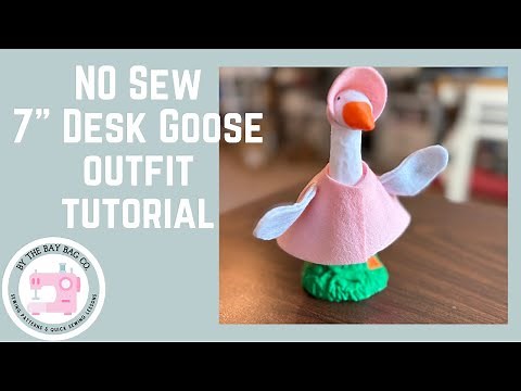 NO SEW Desk Goose Outfit Pattern - Dress, Hat and Wired Wings