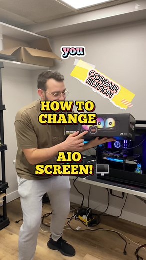 HOW TO CHANGE LCD SCREEN (Corsair AIO edition) 🖥 #pc #pcs #liquidcooling #liquidcooler #liquidcooled #allinone #cpucooler #aio #tech #techtips #techtok #tech #technology #corsair #gamingpc #pcgaming