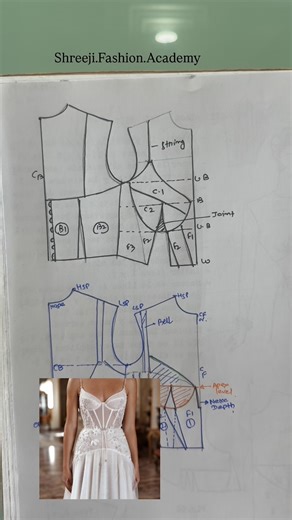 _Shreeji~ Fashion Courses & Education | Fashion Instructor on Instagram: "Boning, shaping & balance — a corset demands accuracy at every step. Here’s how strong pattern fundamentals create flawless structure. ✂️📏 #TechnicalFashion #CorsetConstruction #PatternMakingSkills #FashionTraining"