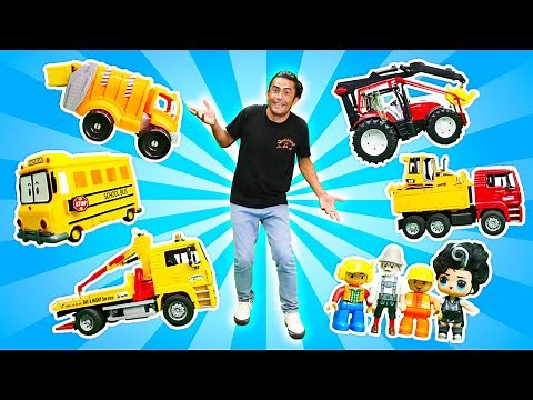 Oyuncak arabalar. Çocuklar için video: farklı araçları tanıtıp oynuyoruz. Eğitici video