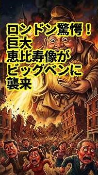【巨大生物襲来】「巨大な恵比寿像」が「ビッグ・ベン」を襲撃