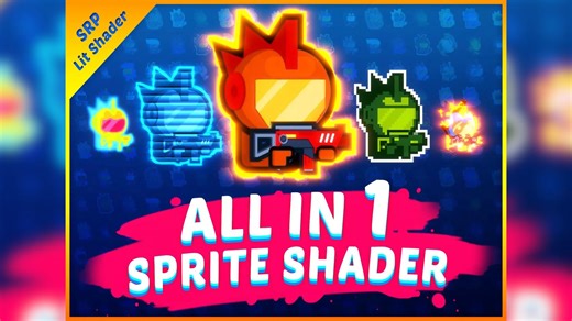 Unity素材无套路分享：多合一精灵轮廓描边发光材质All In 1 Sprite Shader