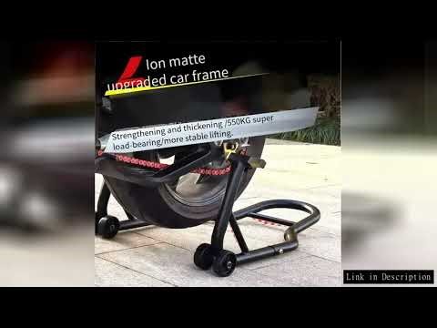 Motorcycle Lift Stand - Heavy-Duty Adjustable Paddock Stand for Secure Front/Rear Wheel Parking & Re
