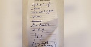 Couple with NY license plate given note in FL: 'We don't (want) your virus, go back'