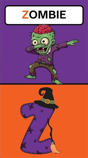 Lettre Z comme Zombie 🎃 Alphabet Halloween #Shorts