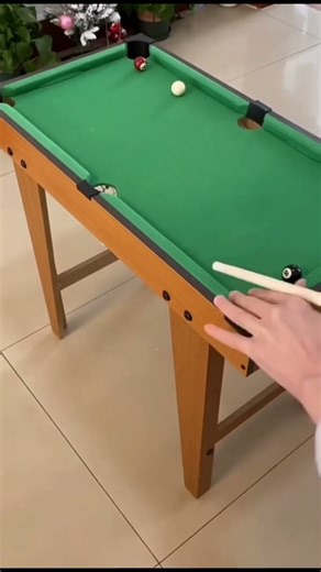 Playing Pool on a Mini Table #MiniBilliards #MiniPoolTable #MiniPool #satisfying #shorts