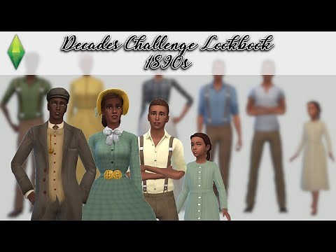 1890s Outfits for a Family | CC + Links | Sims 4 Decades Lookbook