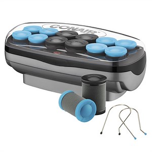 Conair Custom Curls & Waves Rollers, 12 Multi-Size Ceramic Rollers with Clips