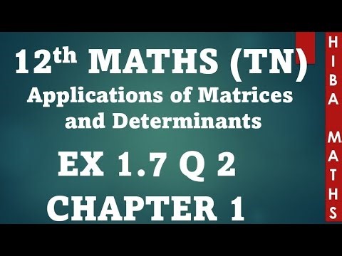 12th maths chapter 1 exercise 1.7 question 2 TN syllabus hiba maths
