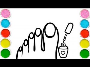 How to Draw a nails and Nail Polish easy Step by Step‪@Izamnaart1‬