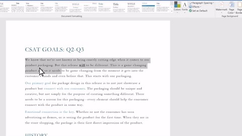 Word で行間を変更する