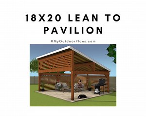 DIY Modern 18x20 Lean to Pavilion Plans - PDF Download - Etsy
