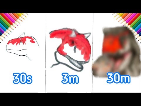 Drawing Carnotaurus in 30s/3m/30m