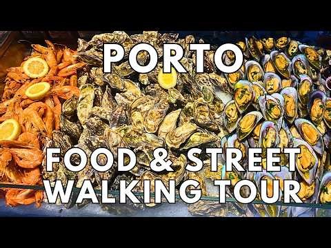 AMAZING FOOD AND STREET WALKING TOUR IN PORTO, Portugal [4K]