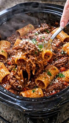 Slow Cooker Beef Ragu Rigatoni By Madison