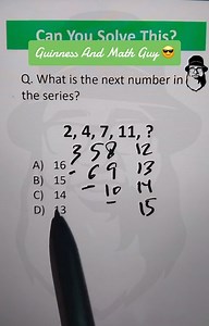 1K views · 34 reactions | #series #numberseries #howto #numbersequence #math #maths #shorts #howto #tipsandtricks #learnonfacebook #learnoninstagram #uaenationalda | Guinness And Math Guy Page | Facebook