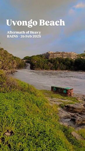 With flooding weather last night the 25 February 2025 in Port Shepstone and surrounding areas, this morning people woke up to dead trees in roads and rough seas. The flooding has resulted in Uvongo Beach being washed away and the waterfall gushing at full force. Nature at its best ! #extremeweather #flooding #UvongoBeach #uvongo #Margate #kznweather #roughsea | PrivateGuy - South Coast Living & Lifestyle