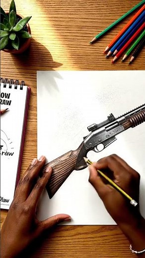 Drawing Fortnite Pump Shotgun! ✏️🔥