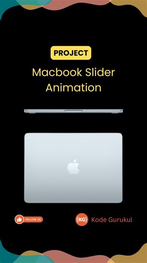 Kode Gurukul (Web Master) on Instagram: "💎 MacBook Slider Animation using HTML, CSS and JavaScript 💎 MacBook Slider made using HTML, CSS and JavaScript 💬Comment "mac" for code💬 #Macbook #apple #animation #css #glowing #html #html5 #css3 #csstricks #cssanimation #learnhtml #learncss #csstips #csstipoftheday #webdeveloper #ui #ux #uidesign #uxdesign #webdevelopment #frontenddeveloper #frontendwebdeveloper #javascript #reactjs #javascriptanimation #tailwindcss #bootstrap #reels"