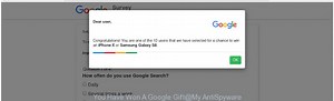 Remove “You Have Won A Google Gift” pop-up scam [Virus removal guide] - MyAntiSpyware