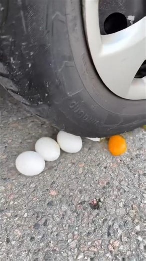 egg ke upar car chada di..