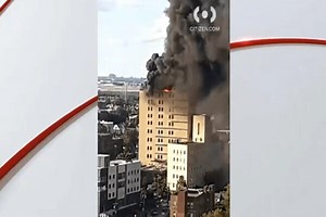 Massive fire breaks out at top floor of NYC hospital