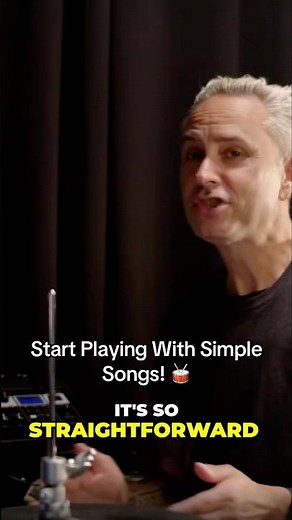 One of the best ways to learn drums is by playing along to simple songs. #drums #drummer #drum