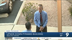 That can't-miss building on Tucson's East side: Why is it a pyramid? Why is it upside down? Tune into KGUN 9 On Your Side at 6pm to find out the history of one of the city's famed buildings. More on.kgun9.com/3PQpkXj | KGUN 9