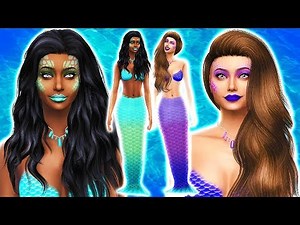 SIREN 🧜‍♀️ Twin Mermaid Sisters 🧜‍♀️ in The Sims 4 Create a Sim! 🌊 (MERMAIDS MOD in Sims 4) ✨