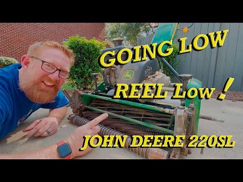 JOHN DEERE 220SL | Cleaning, Backlapping, and FIRST MOW | Reel Mowing