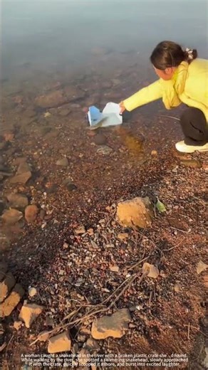 Excited laughter after catching the fish
