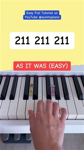 As It Was - Harry Styles (Piano Tutorial) #easypianotutorial