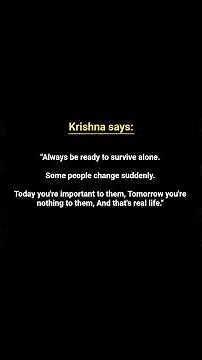 Krishna Says | Be Strong Enough to Stand Alone | Bhagavad Gita Wisdom